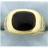 18 K Yellow Gold Men's Onyx Ring