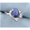 2.5ct Star Sapphire & Diamond Ring