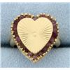 Amethyst Heart Pinky Ring