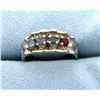 Aquamarine, Sapphire, Blue Topaz, & Ruby Ring