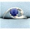Star Sapphire & Diamond Ring