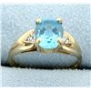 2.5ct Blue Topaz & Diamond Ring