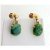 Image 2 : Green Turquoise Screw Back Dangle Earrings