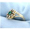 Image 2 : Natural Emerald and .4 ct TW Diamond Ring