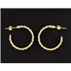 Image 2 : 14K Yellow Gold Hoop Earrings