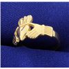 Image 2 : Claddagh Ring in 14K Yellow Gold