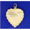 Heart Charm or Pendant with Pearl