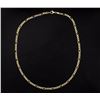 Image 2 : 19 Inch Italian Made Rose, White, and Yellow Figaro Chain