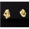 14K Yellow Gold Nugget Earrings