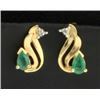 Image 1 : Emerald & Diamond Earrings