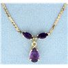 Image 1 : 1.6 ct TW Amethyst Necklace