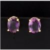 Image 1 : 3ct Total Weight Amethyst Stud Earrings
