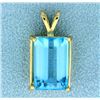 10ct Blue Topaz Pendant