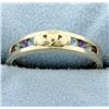 Image 1 : Multi Color Gemstone Claddagh Ring