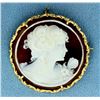 Image 1 : Signed Cameo Pendant/Pin