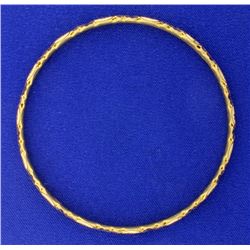 24K Gold Bangle Bracelet