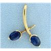 Image 1 : 18K Sapphire Pendant