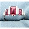 Image 1 : Rubellite Tourmaline and Diamond Ring
