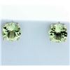 Image 1 : Green Amethyst Stud Earrings