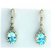 Sky Blue Topaz and Diamond Earrings