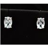 Oval 1.3ct TW Aquamarine Stud Earrings
