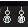Sky Blue Topaz and Diamond Earrings