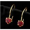 Image 2 : Ruby Heart Earrings