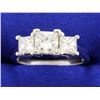 Image 1 : 2.10 carat three stone diamond ring