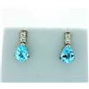 Pear Shaped Sky Blue Topaz Earrings in Sterling Silver