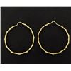 Large lightweight 14k hoop earrings