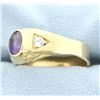 Image 2 : 14k Amethyst and Diamond Ring.