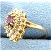 Image 2 : Pink Tourmaline & Diamond Ring