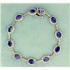 11ct Total Weight Tanzanite & Diamond Bracelet