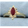 Image 1 : Natural Ruby & Diamond Ring