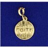 Image 1 : 14K "Faith" Charm