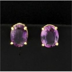 3ct Total Weight Amethyst Stud Earrings