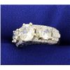 Image 2 : Antique 4.5 CT Total Weight Diamond Ring in Platinum