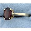 Image 2 : Garnet Solitaire Set in 14K Yellow Gold