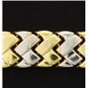 Image 2 : 7 1/2 Inch Long Bracelet in White and Yellow Gold