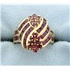 Image 1 : 1 1/2ct Total Weight Lab Ruby Ring