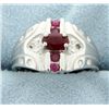 Image 1 : African Ruby and Diamond Fashion Ring