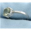 Image 2 : Green Amethyst Ring with Diamonds