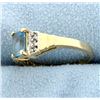 Image 2 : Blue Topaz and Diamond Ring