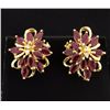 Image 1 : 5.5ct TW Ruby and Diamond Earrings