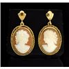 Image 1 : Vintage 14K Cameo Earrings