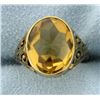 5ct Vintage Citrine Pinky Ring