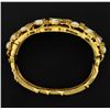 Image 2 : 18K Diamond and Opal Bangle Bracelet