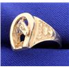 Image 2 : Men's Horse in Horseshoe Ring