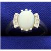 Image 1 : Opal & Diamond Ring
