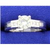 1.18 CT 18k white gold diamond engagement ring